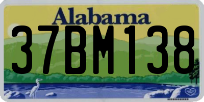AL license plate 37BM138