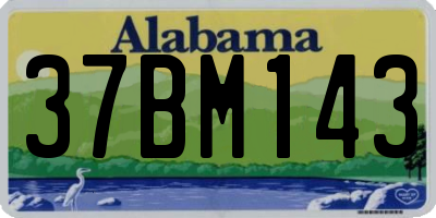 AL license plate 37BM143