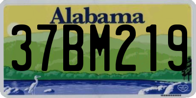 AL license plate 37BM219