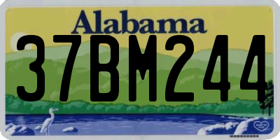 AL license plate 37BM244