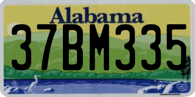 AL license plate 37BM335