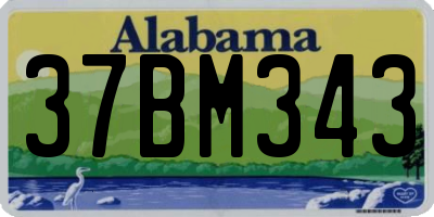 AL license plate 37BM343