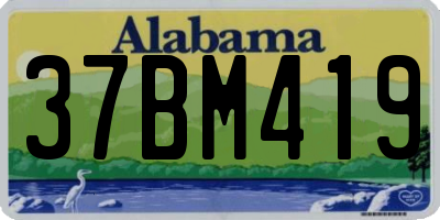 AL license plate 37BM419