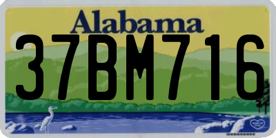 AL license plate 37BM716