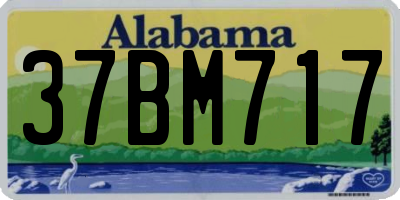 AL license plate 37BM717