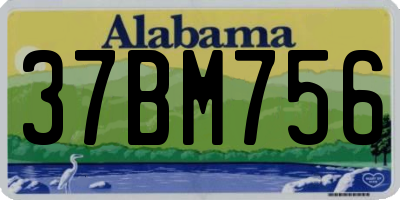 AL license plate 37BM756