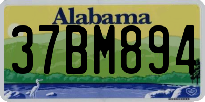 AL license plate 37BM894