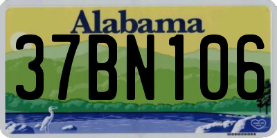 AL license plate 37BN106