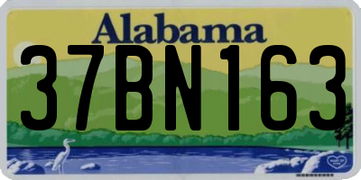 AL license plate 37BN163