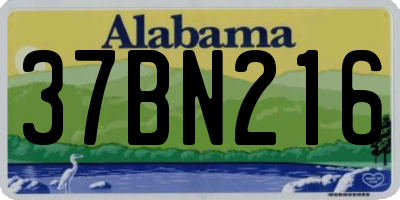 AL license plate 37BN216