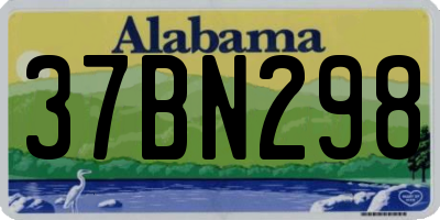 AL license plate 37BN298