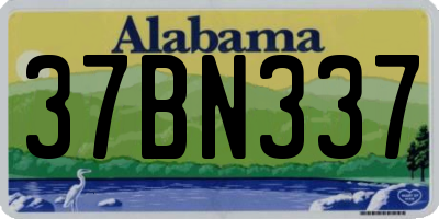 AL license plate 37BN337