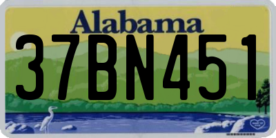AL license plate 37BN451