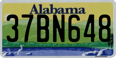 AL license plate 37BN648
