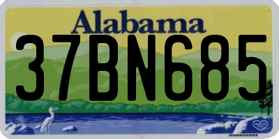 AL license plate 37BN685