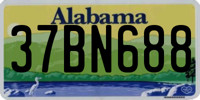 AL license plate 37BN688