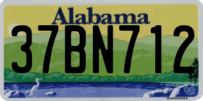 AL license plate 37BN712