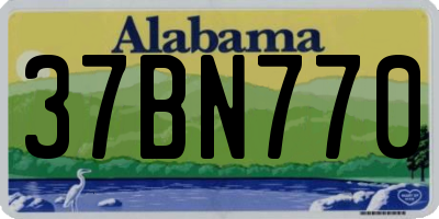 AL license plate 37BN770