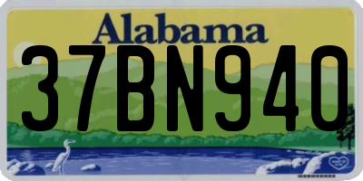 AL license plate 37BN940