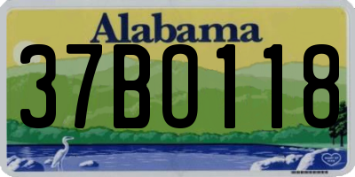 AL license plate 37BO118