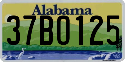 AL license plate 37BO125