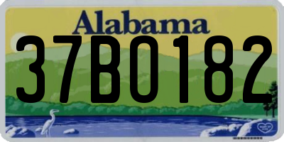 AL license plate 37BO182