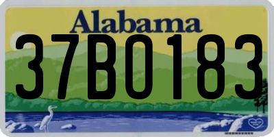 AL license plate 37BO183