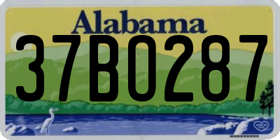 AL license plate 37BO287