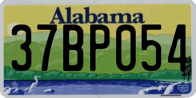 AL license plate 37BP054