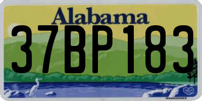 AL license plate 37BP183