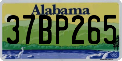 AL license plate 37BP265