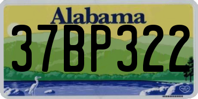 AL license plate 37BP322