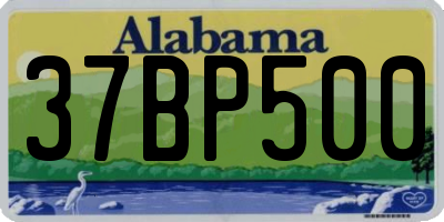 AL license plate 37BP500