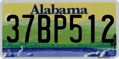 AL license plate 37BP512