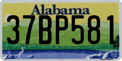 AL license plate 37BP581