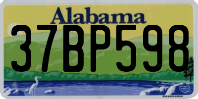 AL license plate 37BP598