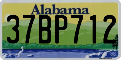 AL license plate 37BP712