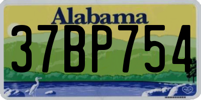 AL license plate 37BP754
