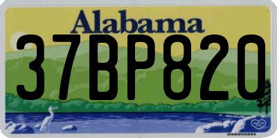 AL license plate 37BP820