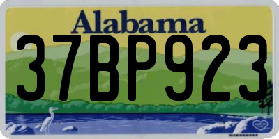 AL license plate 37BP923