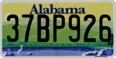 AL license plate 37BP926