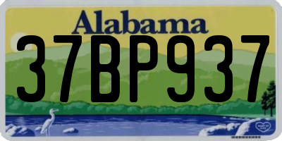 AL license plate 37BP937