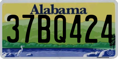 AL license plate 37BQ424