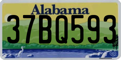AL license plate 37BQ593