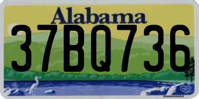 AL license plate 37BQ736