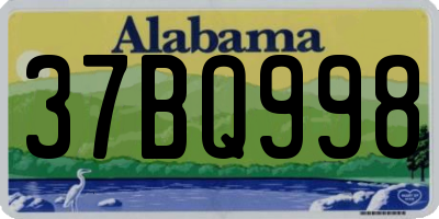 AL license plate 37BQ998