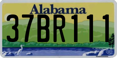 AL license plate 37BR111