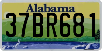 AL license plate 37BR681