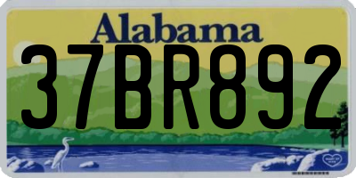 AL license plate 37BR892