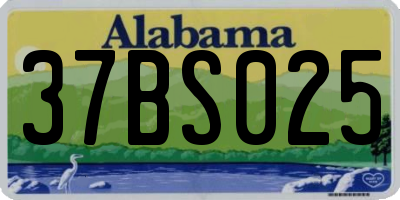 AL license plate 37BS025